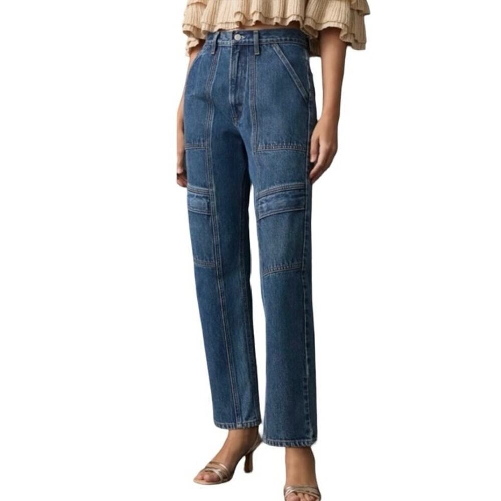 Agolde Women’s Plus Size Cooper Cargo Jeans Regulation Wash Size 34